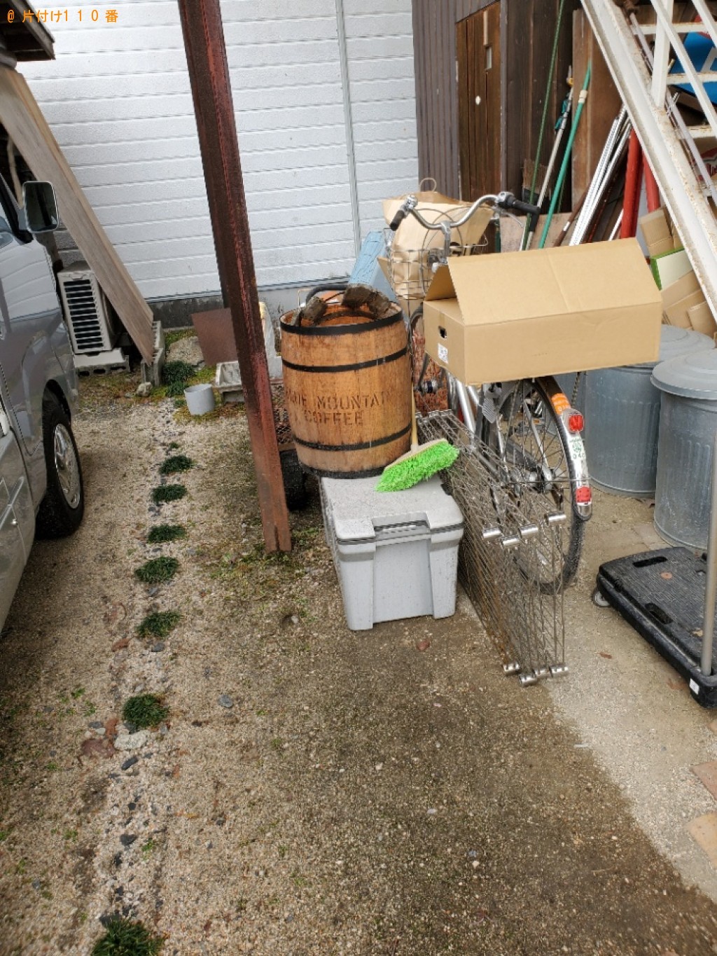 【高松市】食器棚、洗濯機、自転車、ポリタンク、缶等の回収・処分